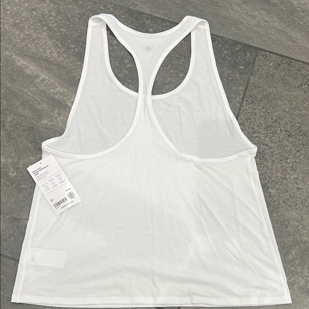 Athleta White Racerback Training Tank - Picture 2 of 4
